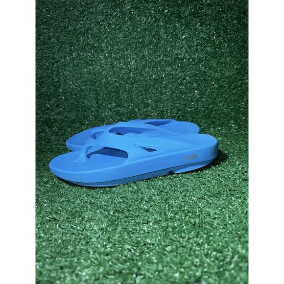 OOFOS OOlala Sandal Blue Recovery Shoes Flip Flops Mens Size 8 / Womens Size 10 - Picture 4 of 9